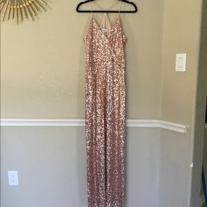 Belle badgley Mischka gown , size 4, sequins rose gold